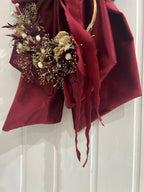 DOPPIO FIOCCO IN VELLUTO CON GHIRLANDA - PEZZO UNICO