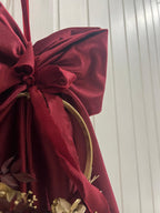 DOPPIO FIOCCO IN VELLUTO CON GHIRLANDA - PEZZO UNICO