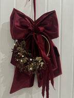 DOPPIO FIOCCO IN VELLUTO CON GHIRLANDA - PEZZO UNICO